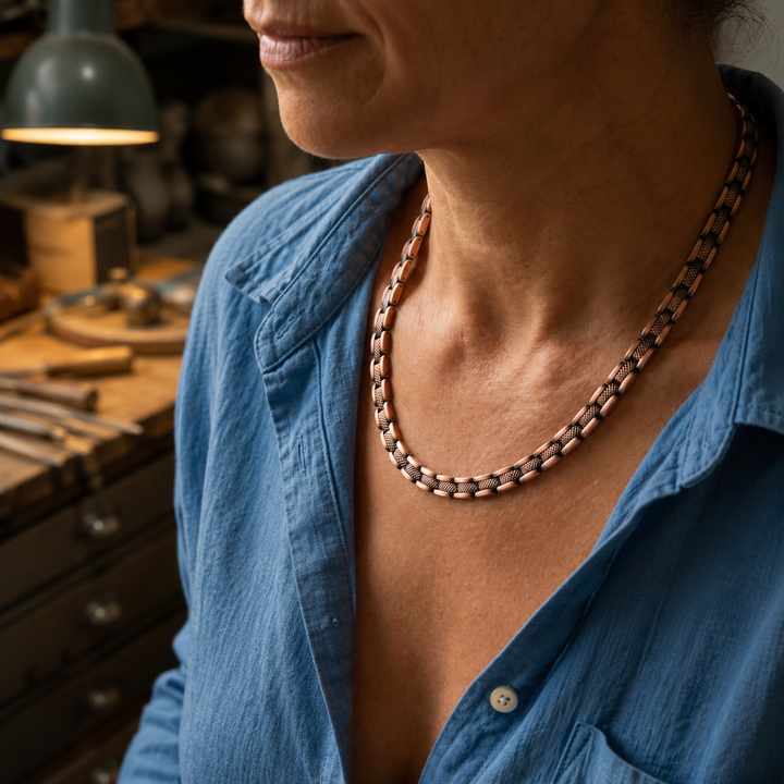 Patricia's Twist Copper Necklace