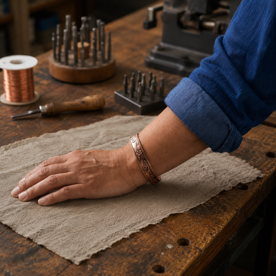 Patricia's Garland Copper Bracelet