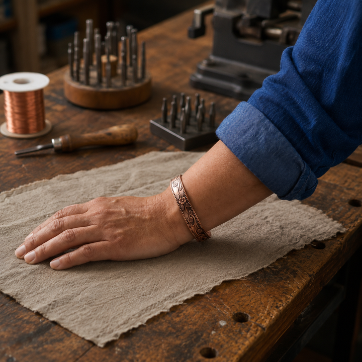Patricia's Garland Copper Bracelet