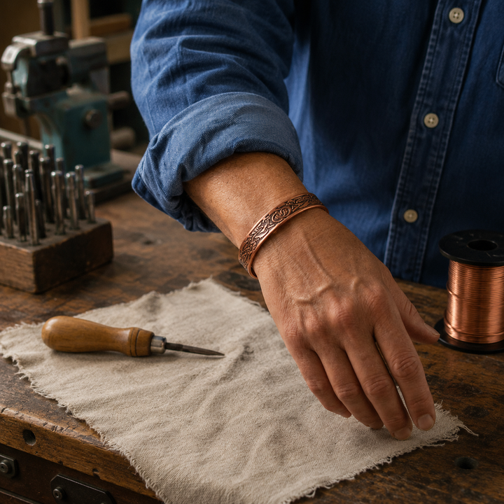 Patricia's Crown Copper Bracelet