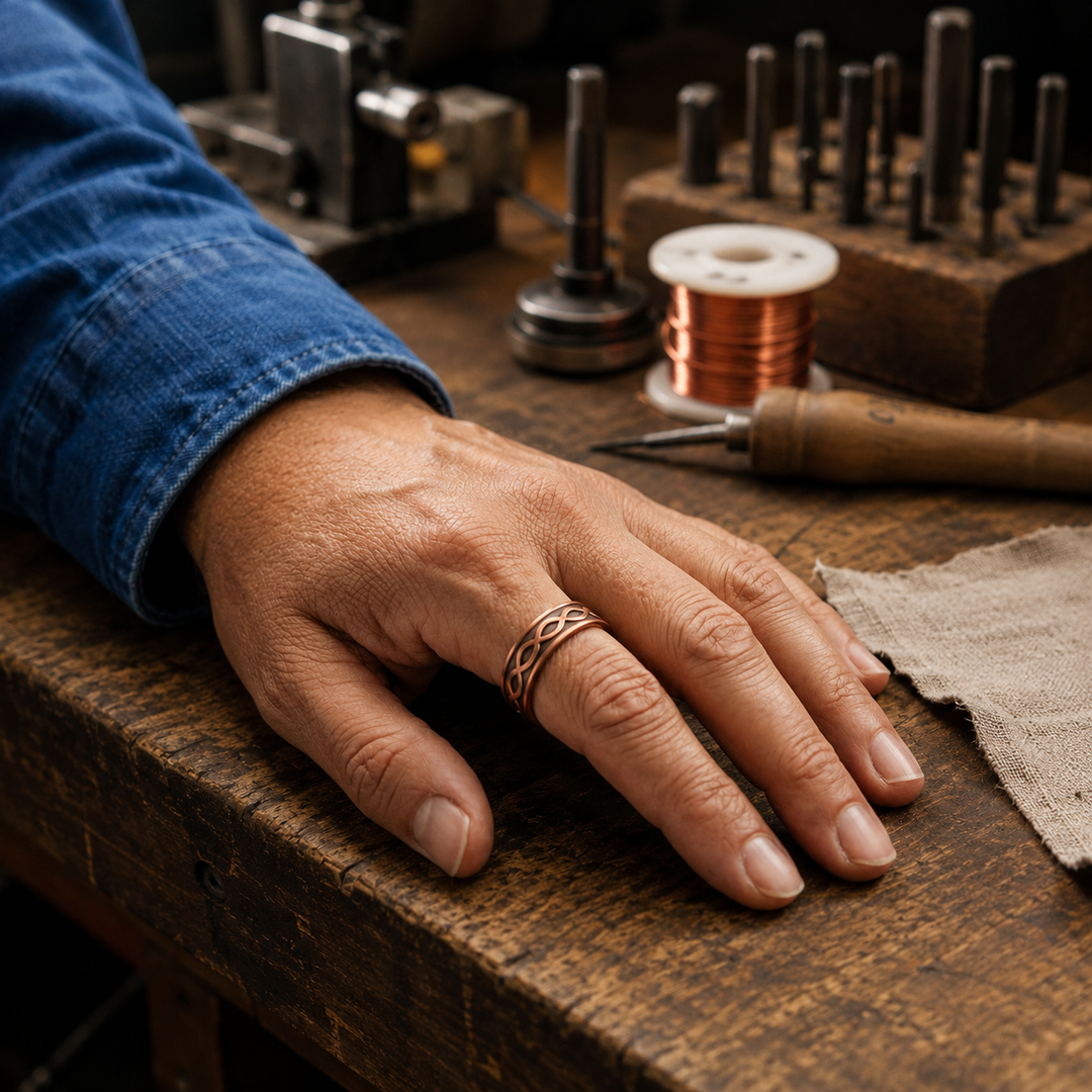 Patricia's Fluted Copper Ring