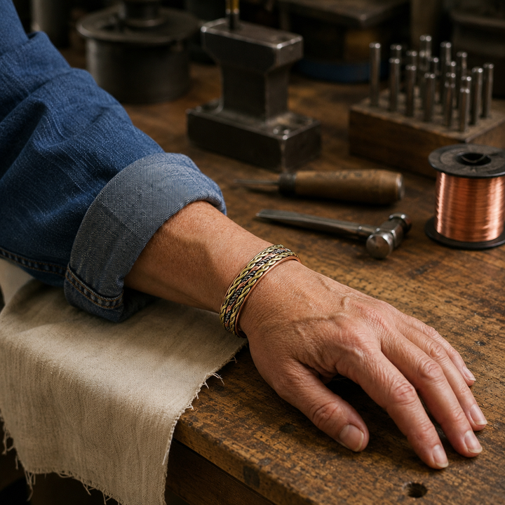 Patricia's Wicker Copper Bracelet
