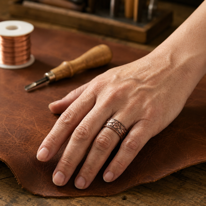Patricia's Calyx Copper Ring