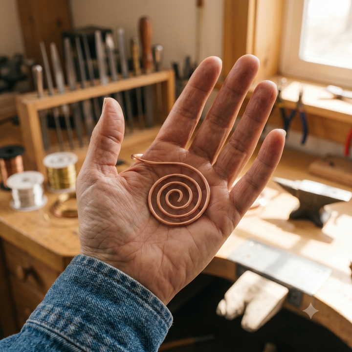 Patricia's Cascade Copper Hand Spiral