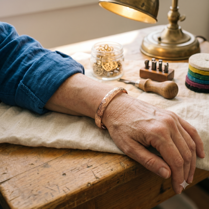 Patricia's Blossom Copper Bracelet