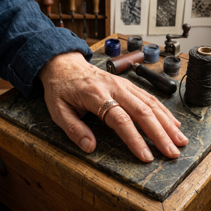 Patricia's Mesh Copper Ring