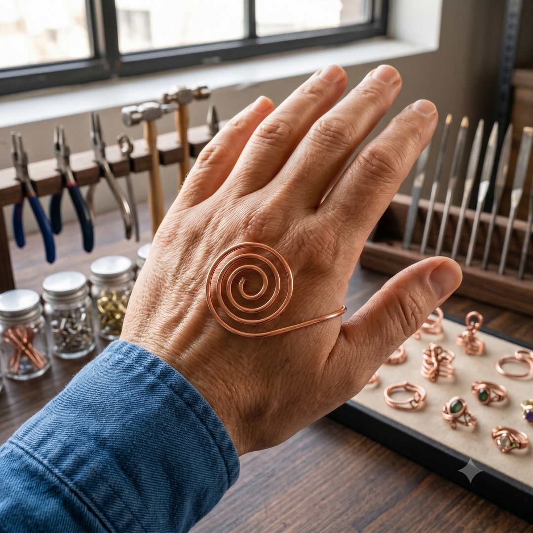 Patricia's Cascade Copper Hand Spiral