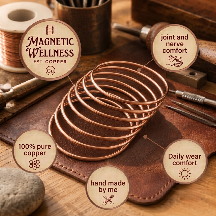 Patricia's Plain Copper Bangle Set