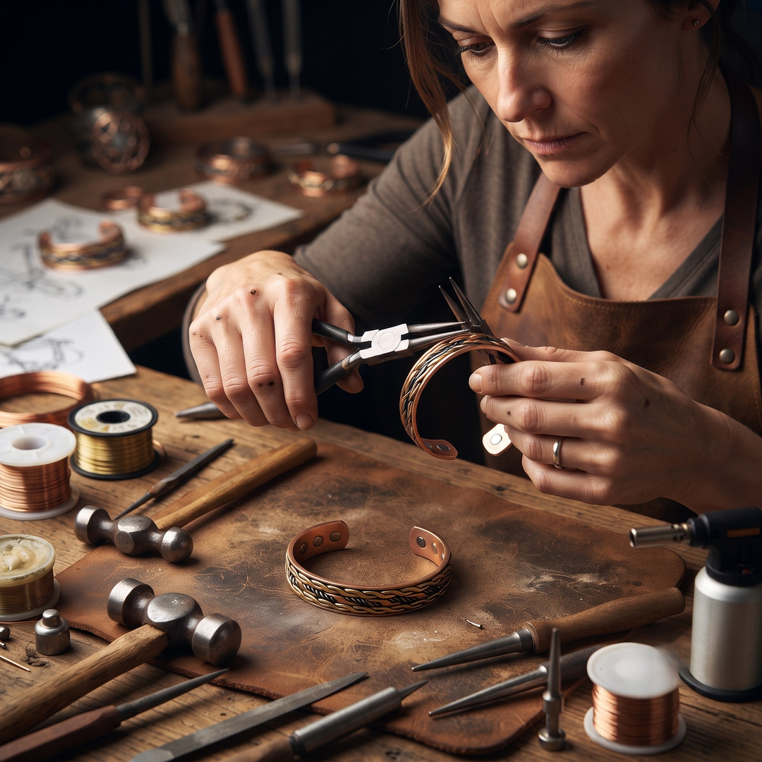 Patricia's Wicker Copper Bracelet