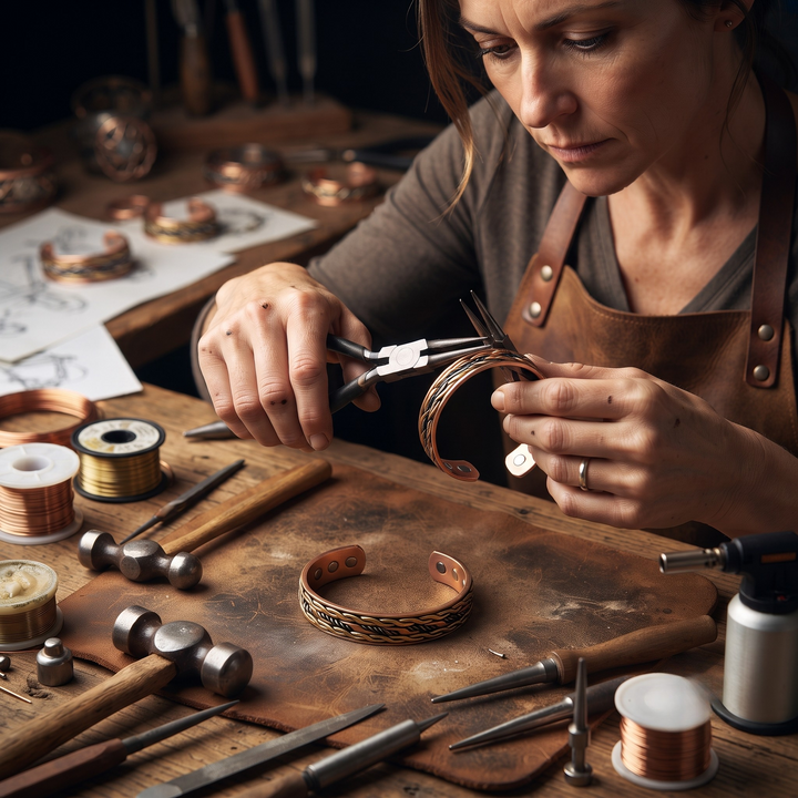 Patricia's Wicker Copper Bracelet