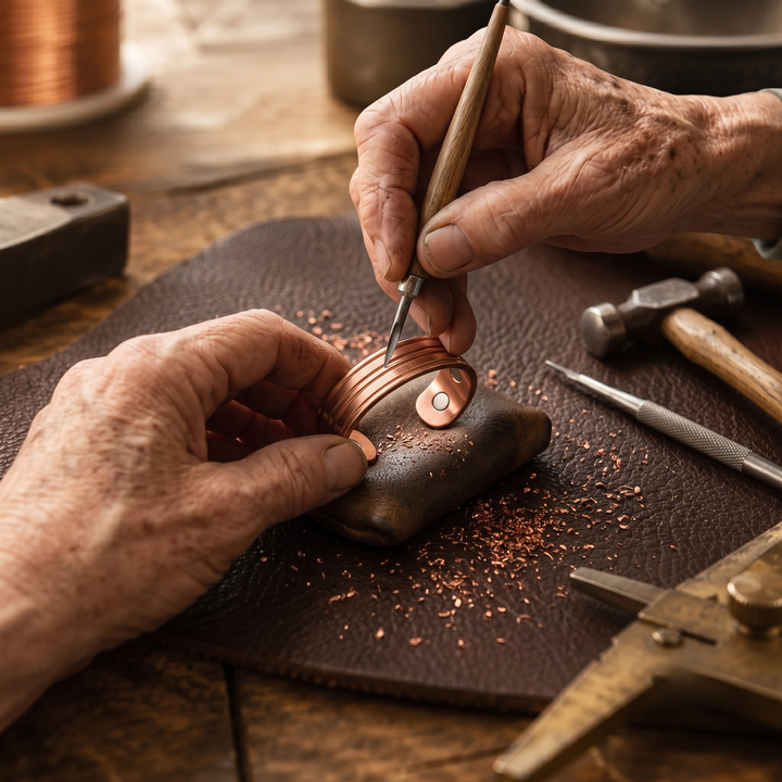 Patricia's Groove Copper Ring