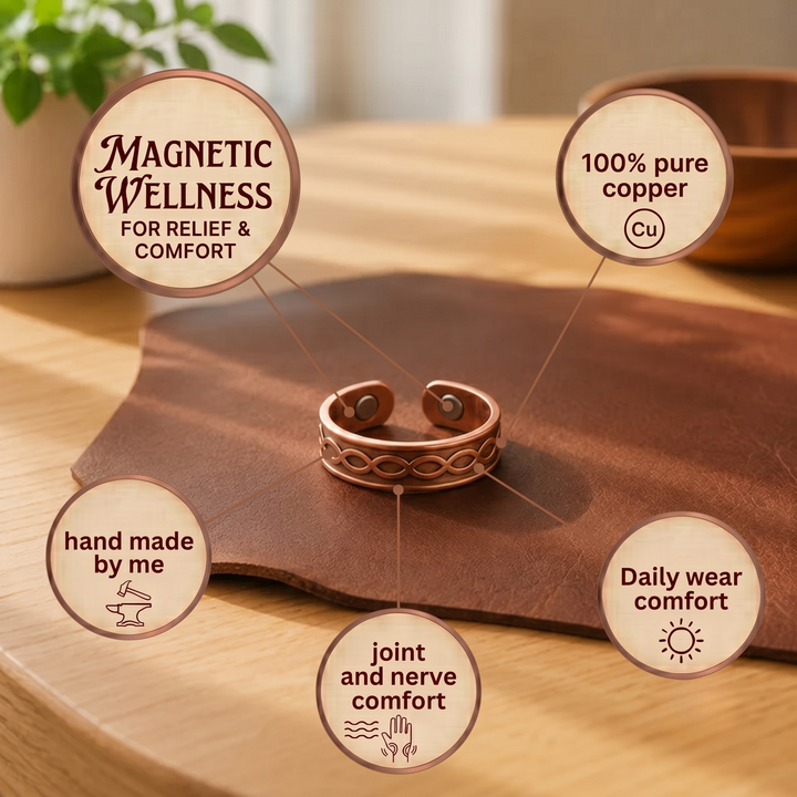 Patricia's Fluted Copper Ring