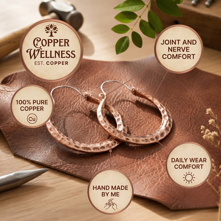 Spark Copper Earrings