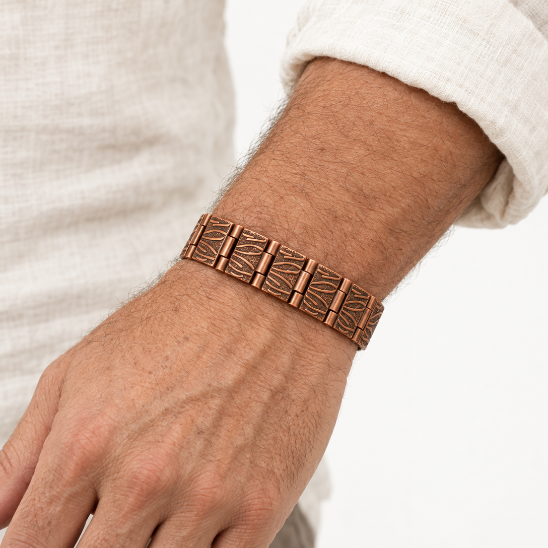 Brogue Men's Copper Bracelet