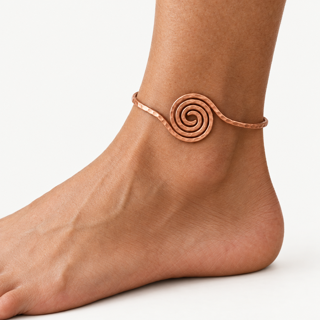 Spiral Copper Anklet