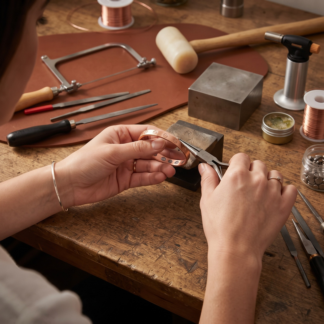 Patricia's Eyelet Copper Bracelet