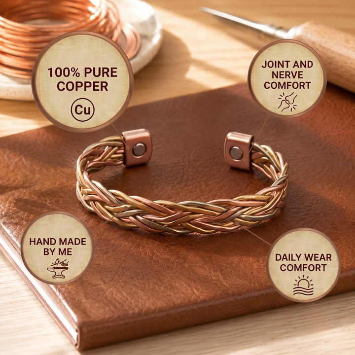 Patricia's Plait Copper Bracelet