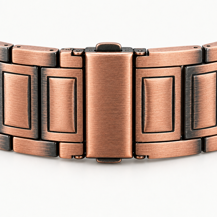 Sentinel Copper Bracelet clasp and link construction detail